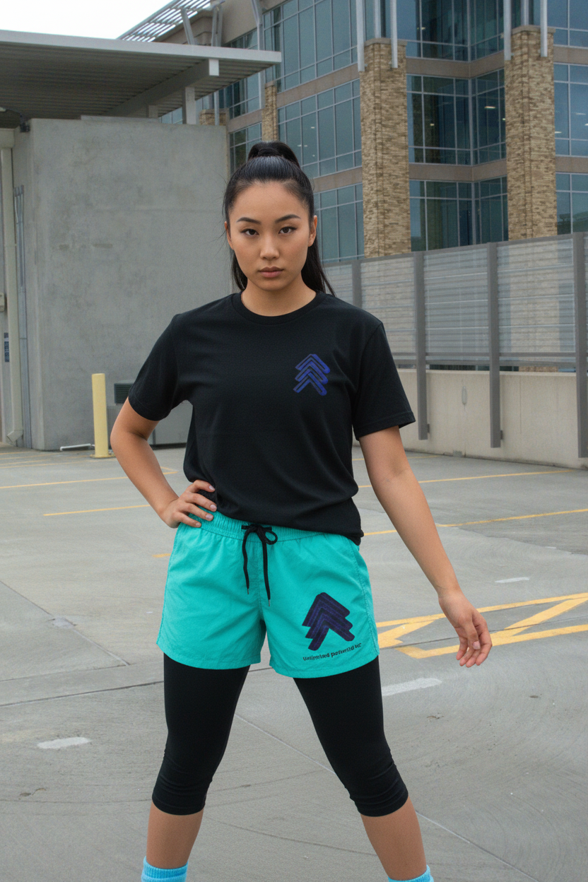 Asian female model in Unlimited Potential MC apparel