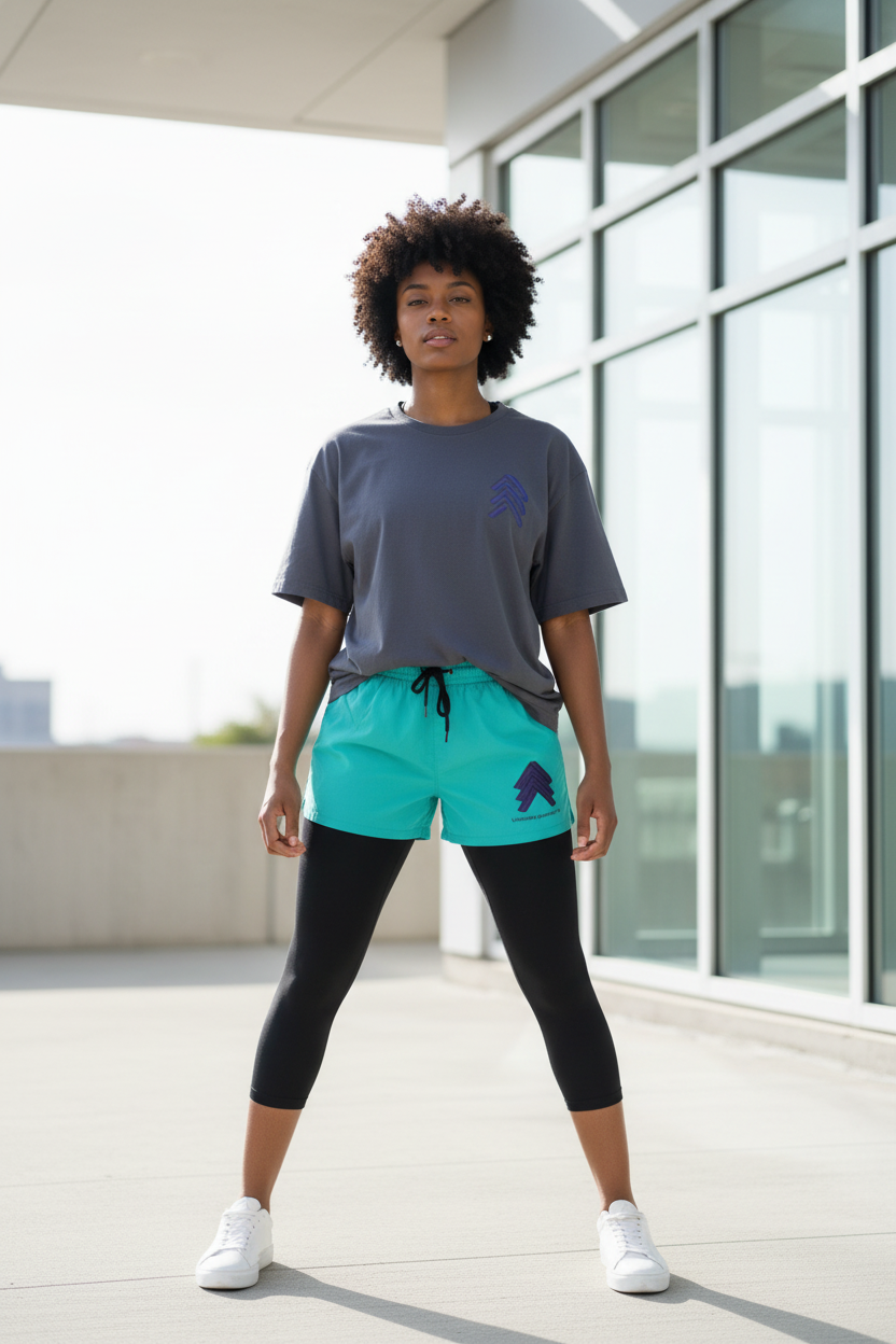 Black female model in Unlimited Potential MC apparel